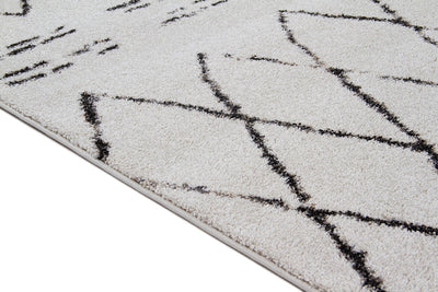 Tappeto Bianco stile Berbero Tribale - Disegno Etnico - Antiscivolo | Ideale per Soggiorno, Camera da Letto, Sala da Pranzo - CarpetLiving