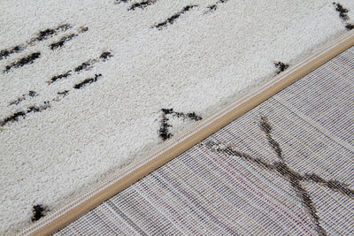 Tappeto Bianco stile Berbero Tribale - Disegno Etnico - Antiscivolo | Ideale per Soggiorno, Camera da Letto, Sala da Pranzo - CarpetLiving