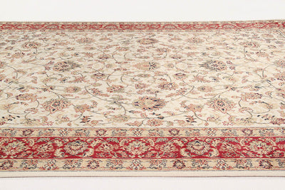 Tappeto Classico Orientale Avorio Rosso - Farshian Hereke - Ideale per Soggiorno, Sala da Pranzo, Camera da Letto - CarpetLiving