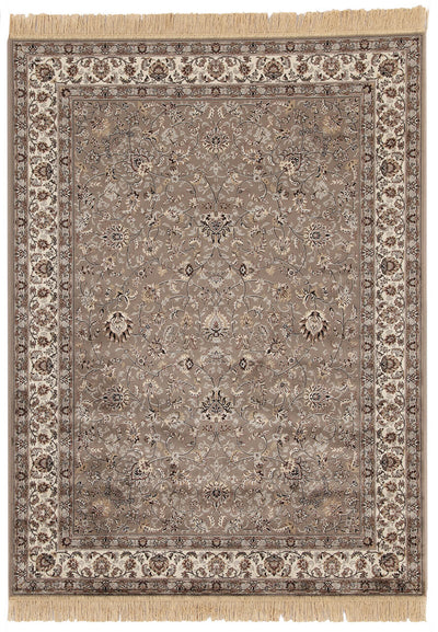 Tappeto Vintage E – Viscosa Stile Orientale – Marrone Beige - CarpetLiving