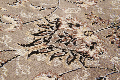 Tappeto Vintage E – Viscosa Stile Orientale – Marrone Beige - CarpetLiving