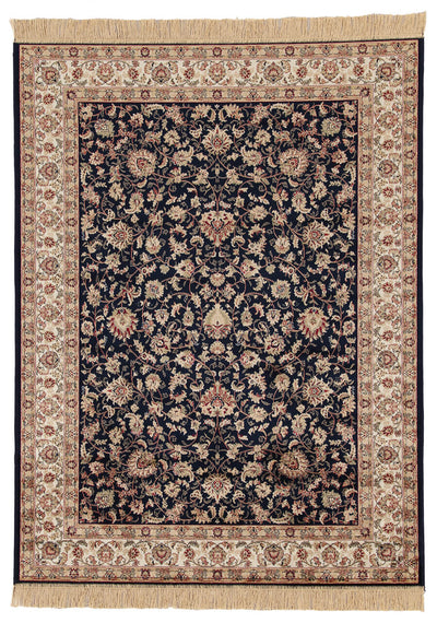 Tappeto Classico Orientale Blu Marino - Farshian Hereke 2 Navy - Ideale per Soggiorno, Sala da Pranzo, Camera da Letto - CarpetLiving