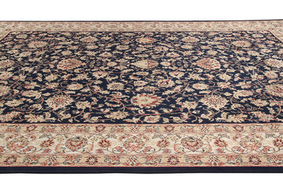 Tappeto Classico Orientale Blu Marino - Farshian Hereke 2 Navy - Ideale per Soggiorno, Sala da Pranzo, Camera da Letto - CarpetLiving