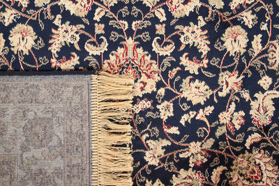 Tappeto Classico Orientale Blu Marino - Farshian Hereke 2 Navy - Ideale per Soggiorno, Sala da Pranzo, Camera da Letto - CarpetLiving