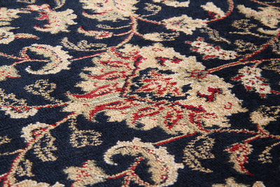 Tappeto Classico Orientale Blu Marino - Farshian Hereke 2 Navy - Ideale per Soggiorno, Sala da Pranzo, Camera da Letto - CarpetLiving