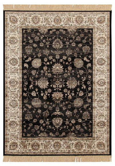 Tappeto Vintage Ziegler 1 Black – Stile Classico – Nero e Beige - CarpetLiving