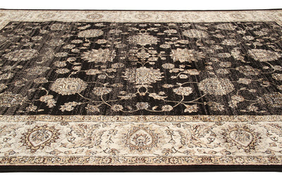 Tappeto Vintage Ziegler 1 Black – Stile Classico – Nero e Beige - CarpetLiving