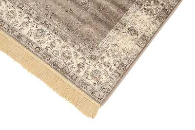 Tappeto Vintage Tabriz 1 Grey Blue – Viscosa Stile Orientale – Grigio Blu - CarpetLiving