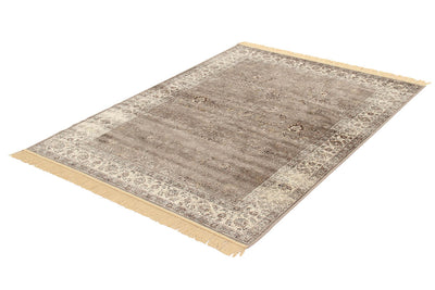Tappeto Vintage Tabriz 1 Grey Blue – Viscosa Stile Orientale – Grigio Blu - CarpetLiving