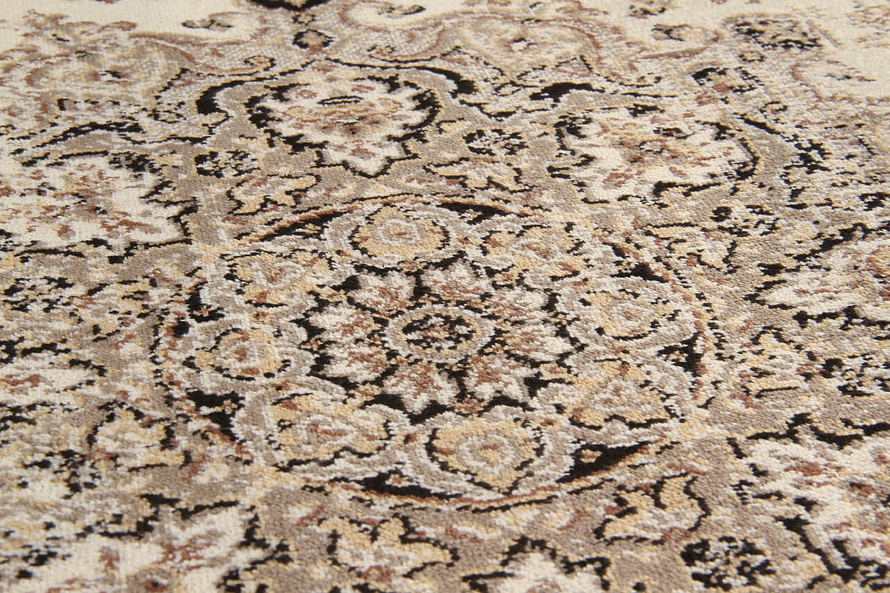Tappeto Classico Vintage Kashan 1 Creme - Viscosa