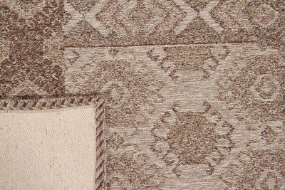 Tappeto Velluto Etnik – Patchwork Geometrico – Beige Marrone - CarpetLiving