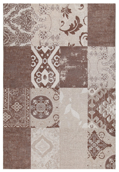 Tappeto Velluto Ensemble – Motivo Orientale Mix – Naturale e Marrone - CarpetLiving