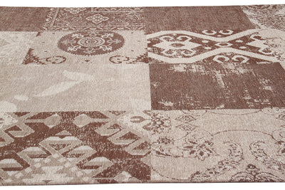 Tappeto Velluto Ensemble – Motivo Orientale Mix – Naturale e Marrone - CarpetLiving