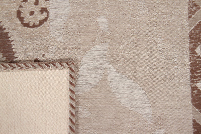 Tappeto Velluto Ensemble – Motivo Orientale Mix – Naturale e Marrone - CarpetLiving
