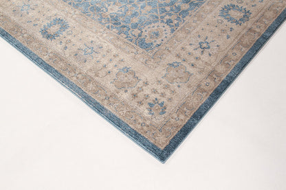 Tappeto Stile Orientale Vintage - Parma - Grigio Blu chiaro | Ideale per Soggiorno e Sala da Pranzo
