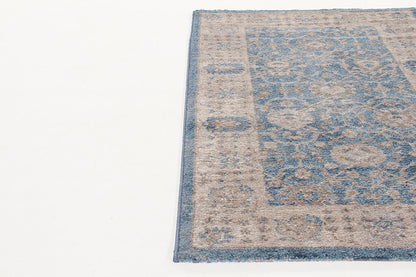 Tappeto Stile Orientale Vintage - Parma - Grigio Blu chiaro | Ideale per Soggiorno e Sala da Pranzo