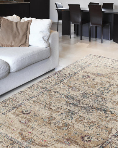 GIORGIA MEDALLION WHITE/D.BEIGE - CarpetLiving