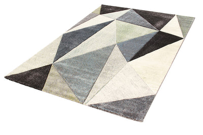 Tappeto Moderno Ray Geometrico - Grigio Verde - Antiscivolo | Ideale per Soggiorno, Camera da Letto, Sala da Pranzo - CarpetLiving