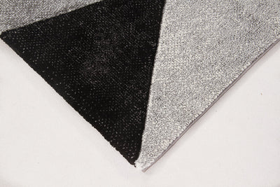 Tappeto Moderno Ray Geometrico - Grigio Dark - Antiscivolo | Ideale per Soggiorno, Camera da Letto, Sala da Pranzo - CarpetLiving