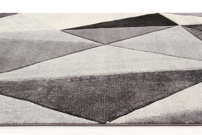 Tappeto Moderno Ray Geometrico - Grigio Dark - Antiscivolo | Ideale per Soggiorno, Camera da Letto, Sala da Pranzo - CarpetLiving