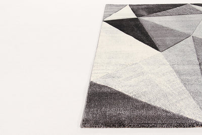 Tappeto Moderno Ray Geometrico - Grigio Dark - Antiscivolo | Ideale per Soggiorno, Camera da Letto, Sala da Pranzo - CarpetLiving