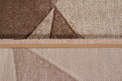 Tappeto Moderno Ray Geometrico - Marrone - Antiscivolo | Ideale per Soggiorno, Camera da Letto, Sala da Pranzo - CarpetLiving