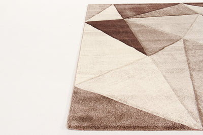 Tappeto Moderno Ray Geometrico - Marrone - Antiscivolo | Ideale per Soggiorno, Camera da Letto, Sala da Pranzo - CarpetLiving