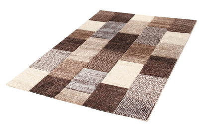 Tappeto Moderno Ray Geometrico a Blocchi - Marrone - Antiscivolo | Ideale per Soggiorno, Camera da Letto, Sala da Pranzo - CarpetLiving