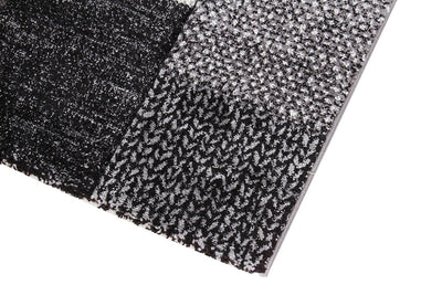 Tappeto Moderno Ray Geometrico - Grigio Nero - Antiscivolo | Ideale per Soggiorno, Camera da Letto, Sala da Pranzo - CarpetLiving