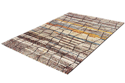 Tappeto Bianco Tribale Amira 3 - Antiscivolo - Ideale per Soggiorno e Camera da Letto - CarpetLiving