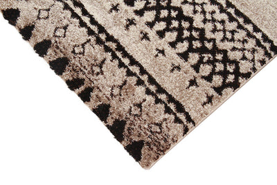 Tappeto Bianco Tribale Amira 4 - Antiscivolo - Ideale per Soggiorno e Camera da Letto - CarpetLiving