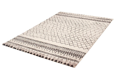 Tappeto Bianco Tribale Amira 4 - Antiscivolo - Ideale per Soggiorno e Camera da Letto - CarpetLiving