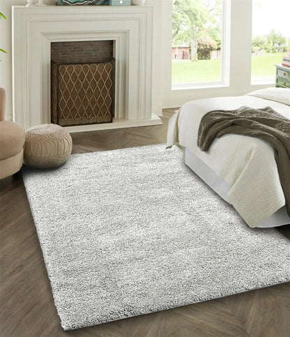 Tappeto Shaggy Oscar Avorio - Tinta Unita - Morbido e Resistente | Ideale per Soggiorno e Camera da Letto