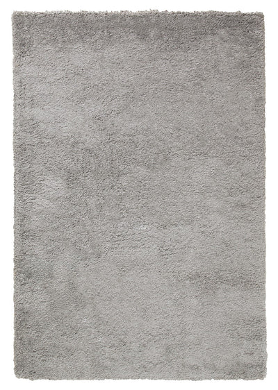 Tappeto Shaggy Oscar Argento Grigio - Tinta Unita - Morbido e Resistente | Ideale per Soggiorno e Camera da Letto