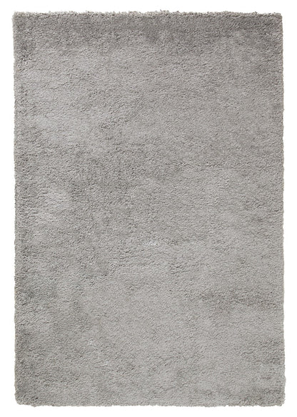 Tappeto Shaggy Oscar Argento Grigio - Tinta Unita - Morbido e Resistente | Ideale per Soggiorno e Camera da Letto