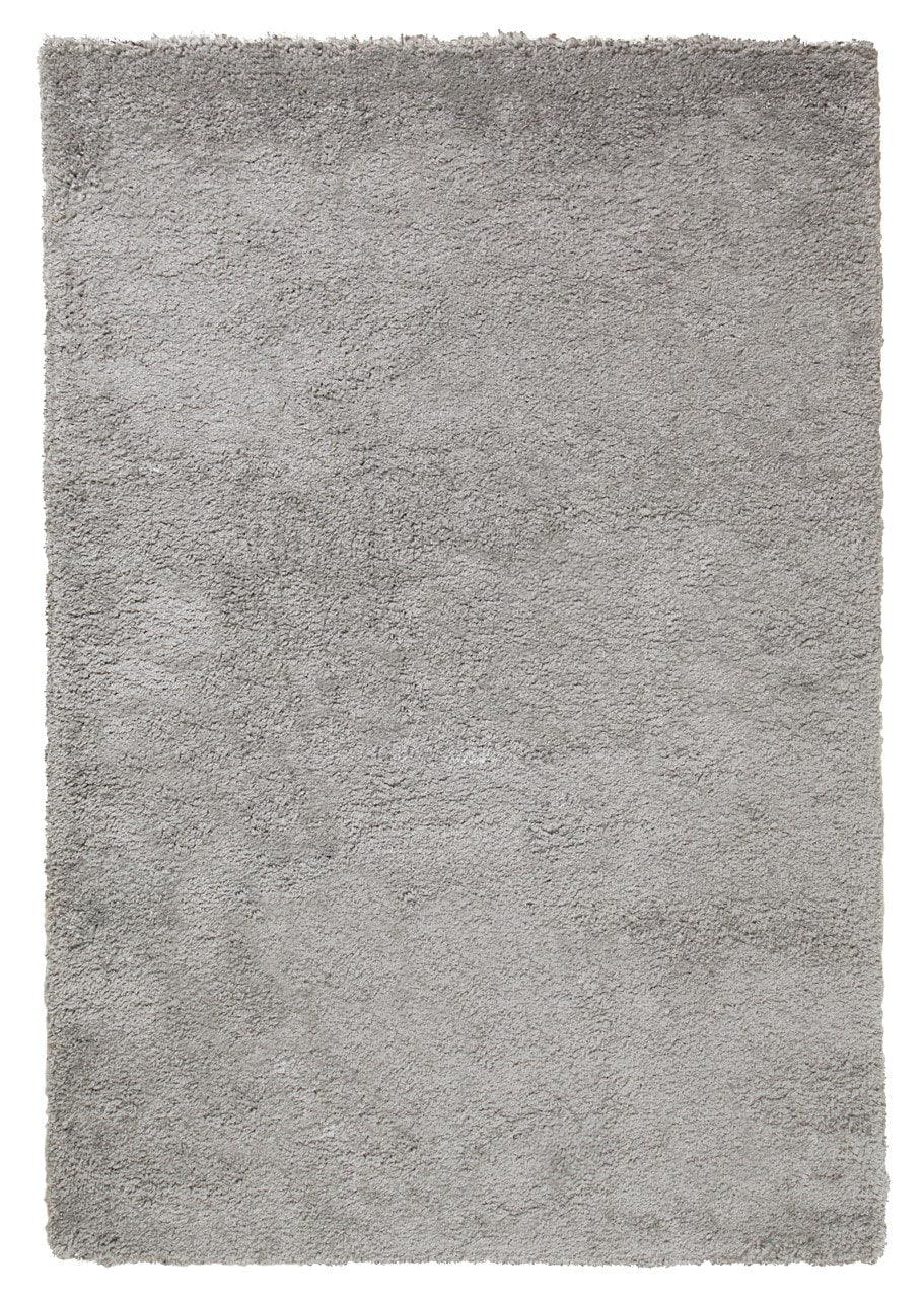 Tappeto Shaggy Oscar Argento Grigio - Tinta Unita - Morbido e Resistente | Ideale per Soggiorno e Camera da Letto