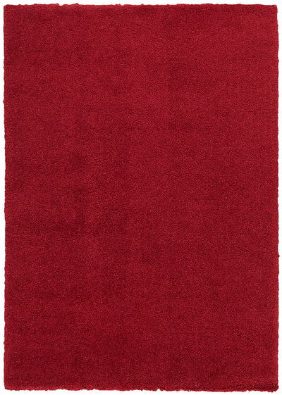 Tappeto Shaggy Desio - Rosso - Morbido e Resistente - Tinta Unita | Ideale per Soggiorno e Camera da Letto - CarpetLiving