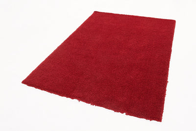 Tappeto Shaggy Desio - Rosso - Morbido e Resistente - Tinta Unita | Ideale per Soggiorno e Camera da Letto - CarpetLiving