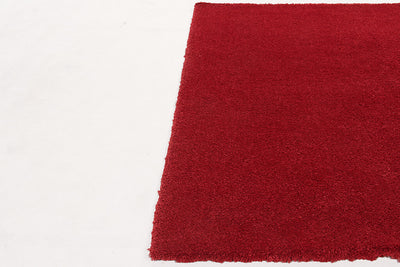 Tappeto Shaggy Desio - Rosso - Morbido e Resistente - Tinta Unita | Ideale per Soggiorno e Camera da Letto - CarpetLiving