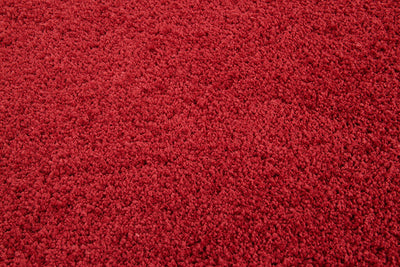 Tappeto Shaggy Desio - Rosso - Morbido e Resistente - Tinta Unita | Ideale per Soggiorno e Camera da Letto - CarpetLiving