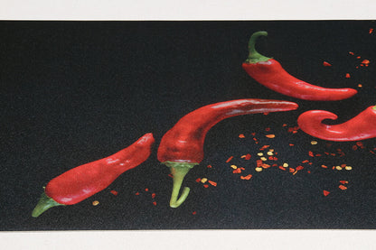 Tappeto Cucina Vinile Vista K05 Peperoncino Rosso