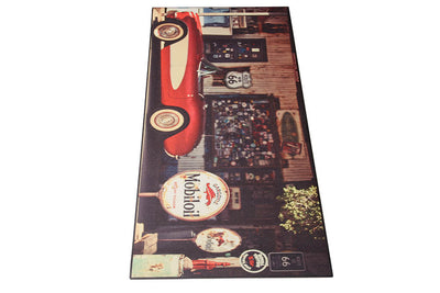 Tappeto Cucina Lavabile in Vinile Vista VN03 Gasoline – Auto Retrò - CarpetLiving