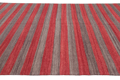 MALI STRIPE RED CHARCOAL - CarpetLiving
