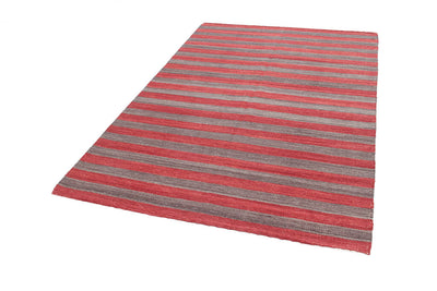 MALI STRIPE RED CHARCOAL - CarpetLiving