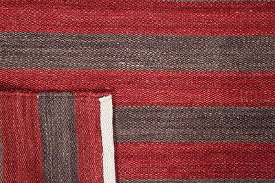 MALI STRIPE RED CHARCOAL - CarpetLiving