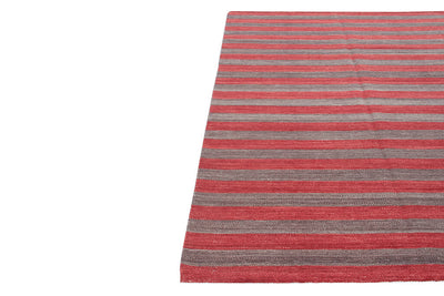 MALI STRIPE RED CHARCOAL - CarpetLiving