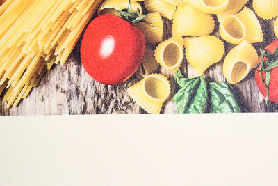 Tappeto Cucina Vista Pasta 01 – Vinile Antimacchia Made in Italy - CarpetLiving