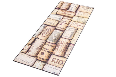 Tappeto Cucina Lavabile in Vinile Vista Wine 06 – Tappi di Sughero - CarpetLiving