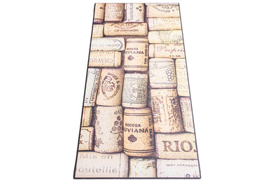 Tappeto Cucina Lavabile in Vinile Vista Wine 06 – Tappi di Sughero - CarpetLiving