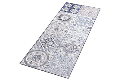 Tappeto Cucina Lavabile in Vinile Vista Azulej 16 – Cementine Blu – Made in Italy - CarpetLiving
